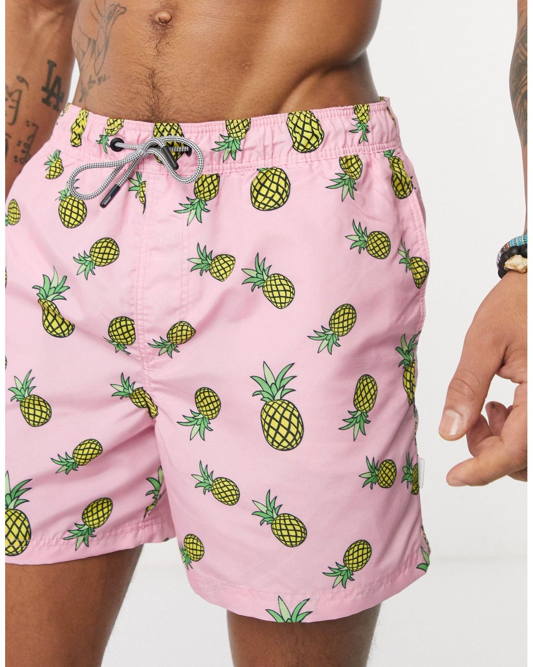 Jack & Jones Intelligence Recycled Polyester Pineapple Print Swim Shorts  for Men | Lyst