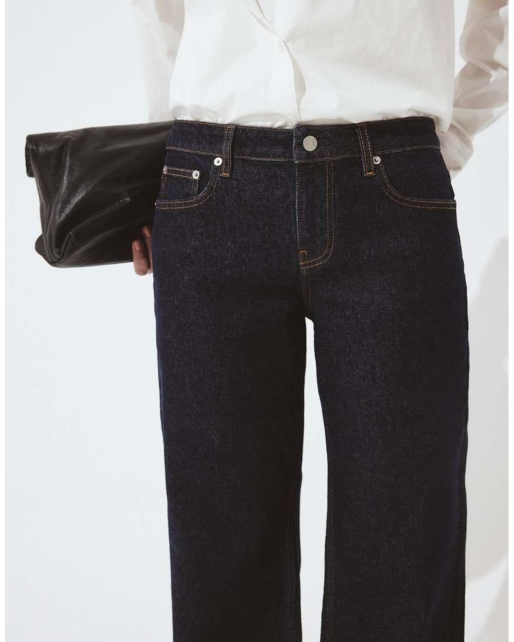 NA-KD White Lane Low Waist Jeans