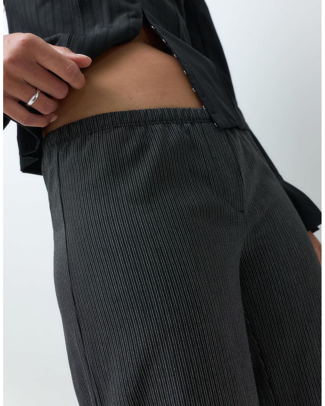 Weekday Black Pull On Trousers