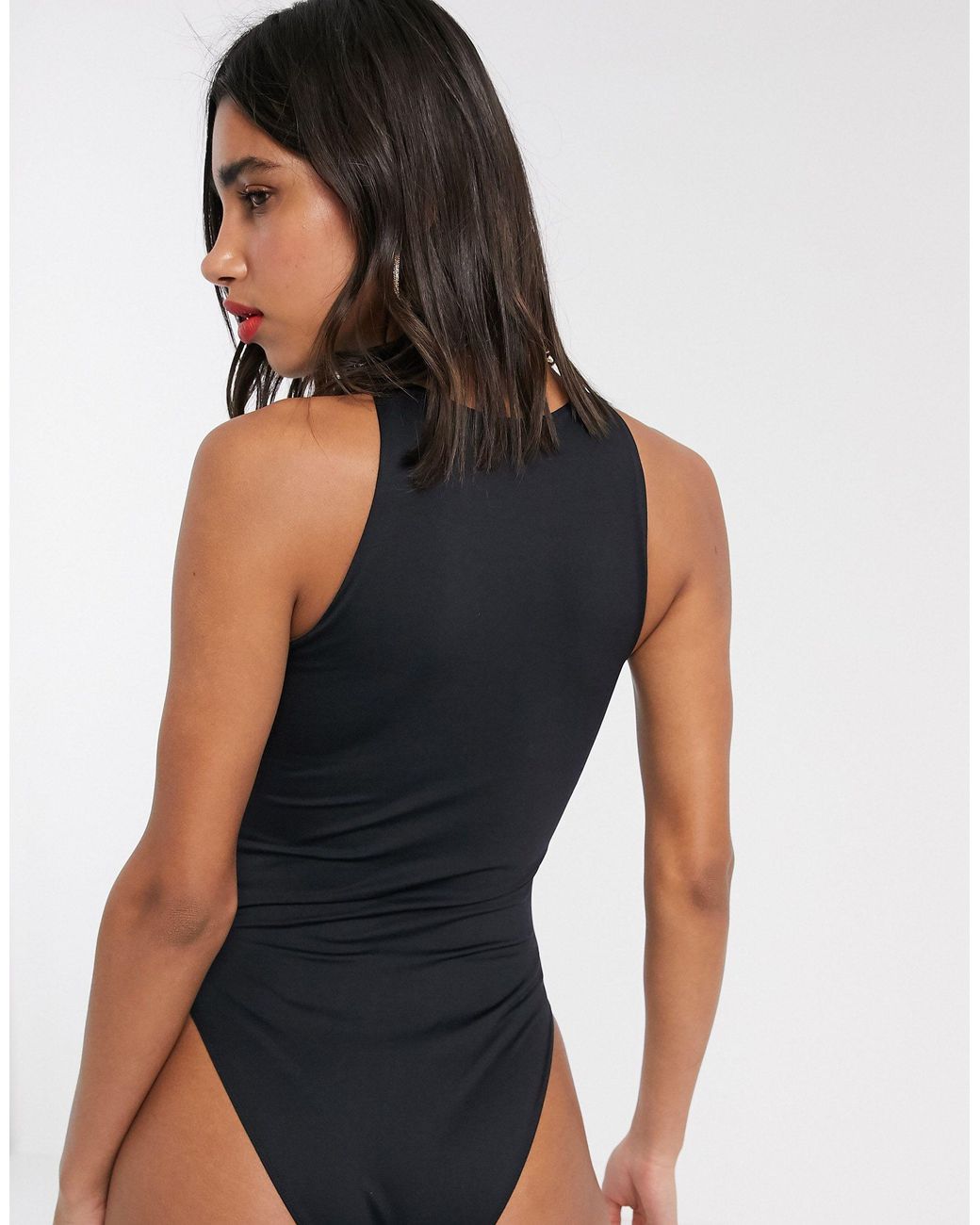 club Abreviatura Península Body negro Stradivarius de color Negro | Lyst