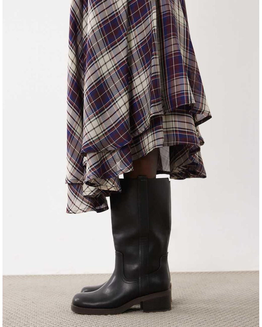& Other Stories Blue Asymetric Midi Skirt