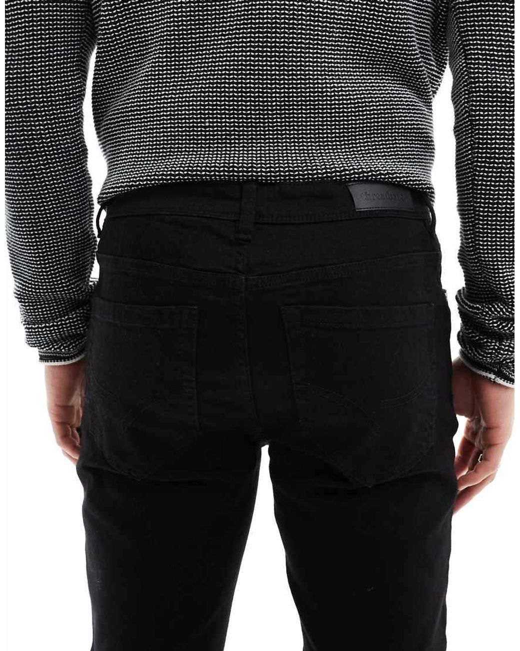 Threadbare Gray Slim Fit Jeans for men