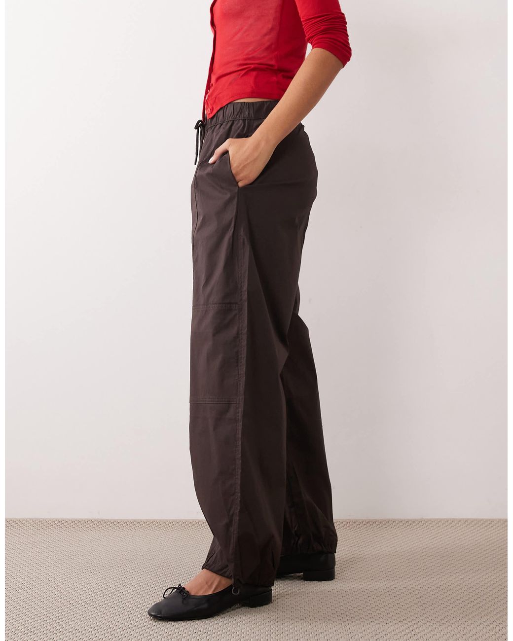 Cotton On Red Jackson Pull On Utility Pant