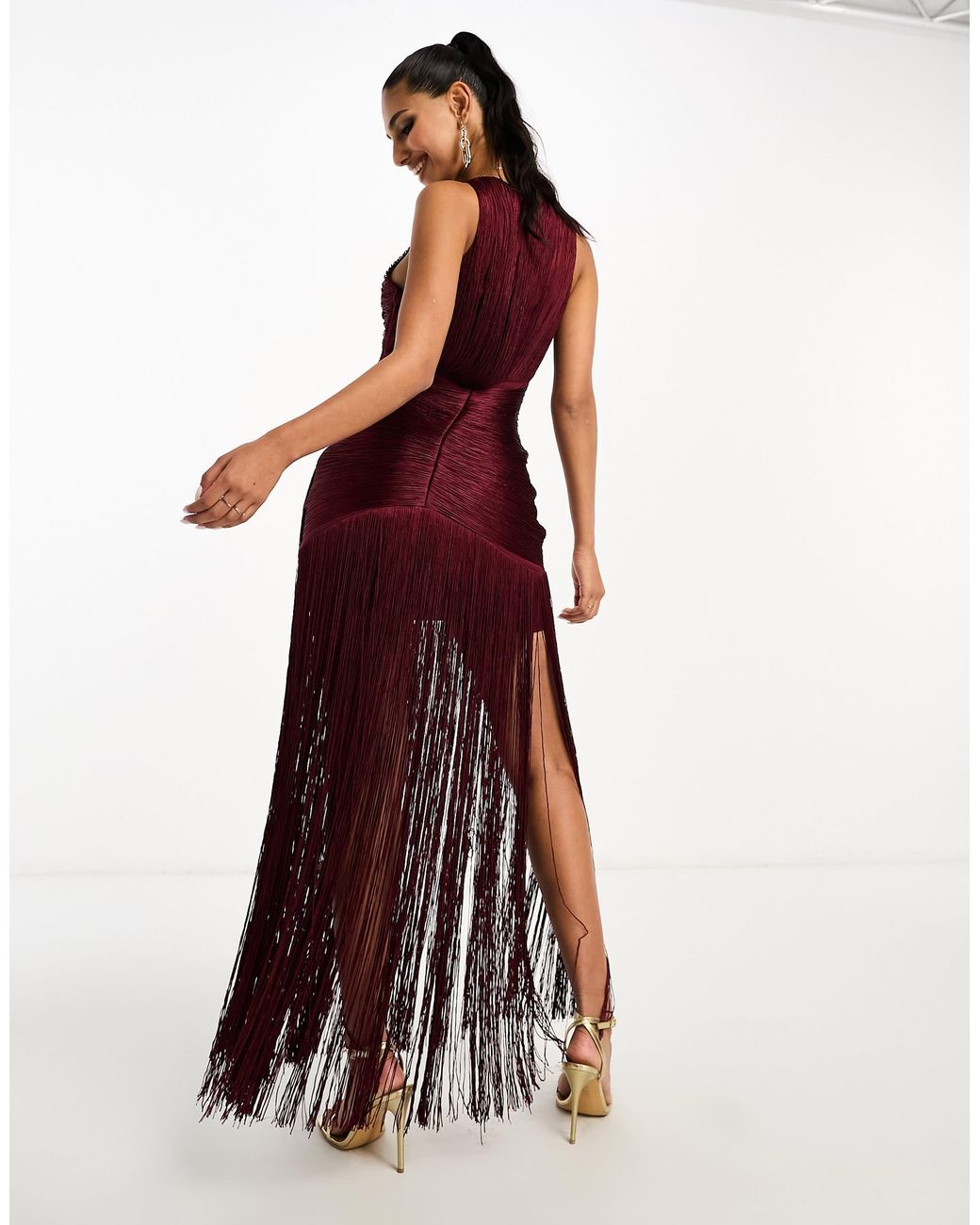 asos purple fringe dress ASOS DESIGN paillette sequin embellished fringe mini dress in pink