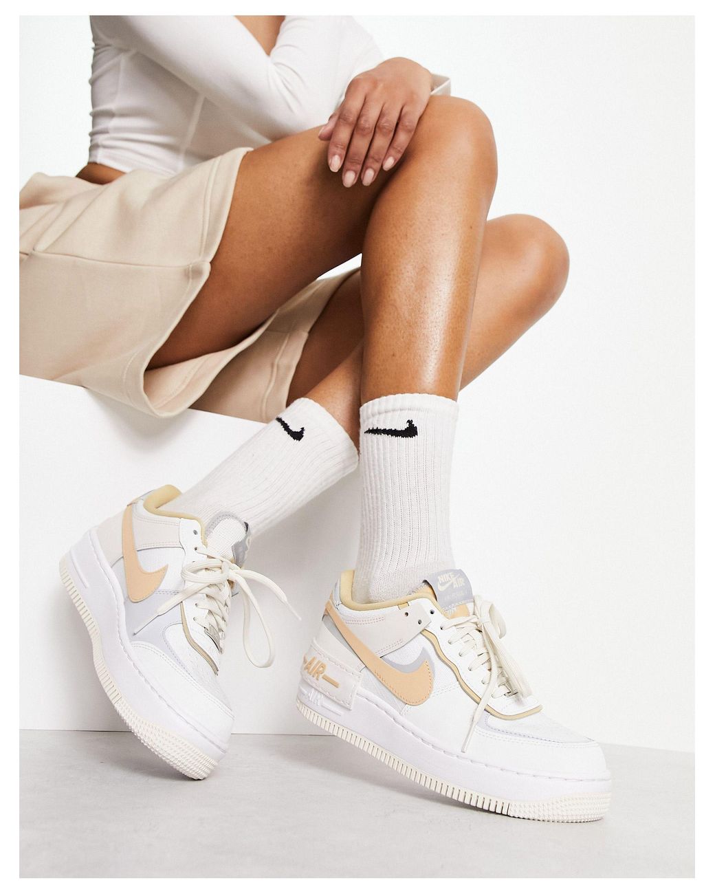 Air force 1 shadow - baskets - et sésame Nike en coloris Blanc | Lyst