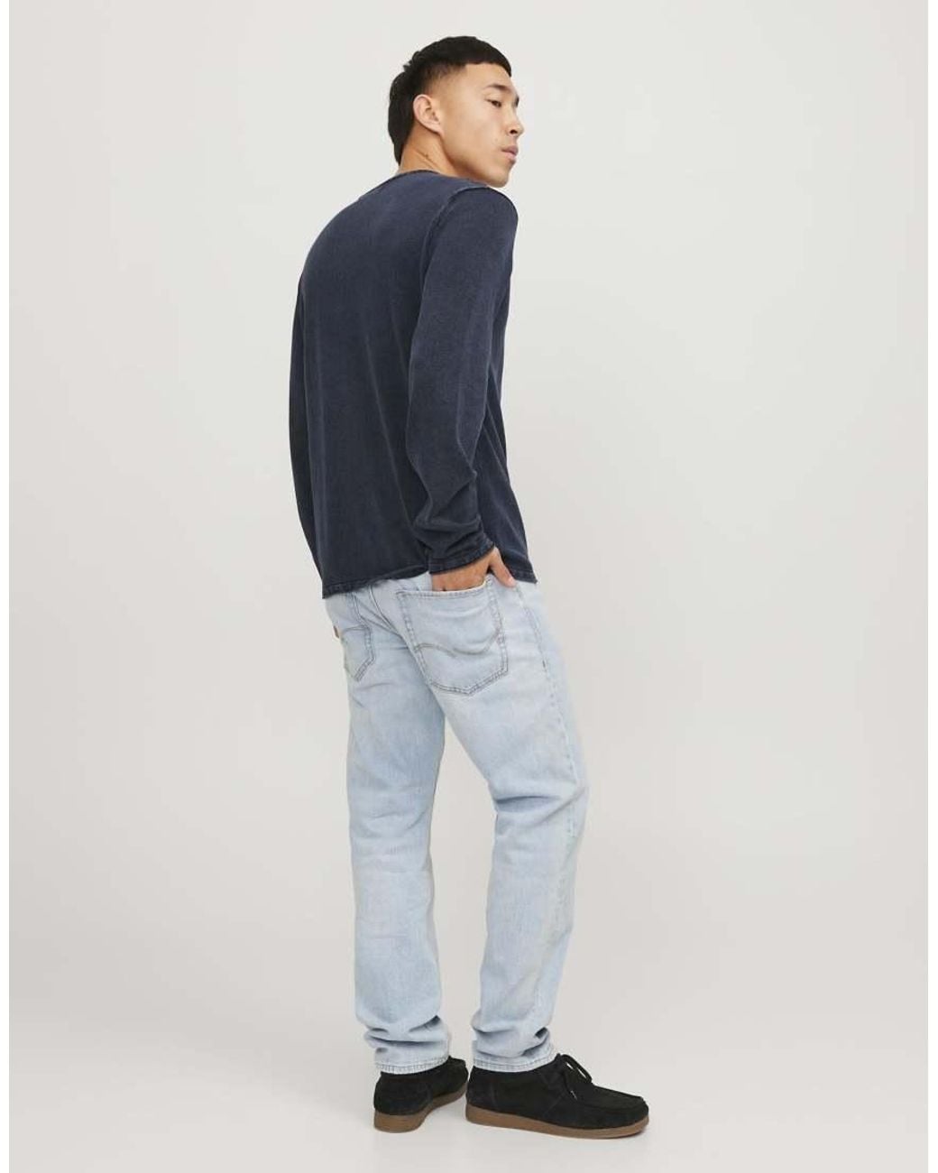 Jack & Jones Gebreide Pullover in het Blue voor heren