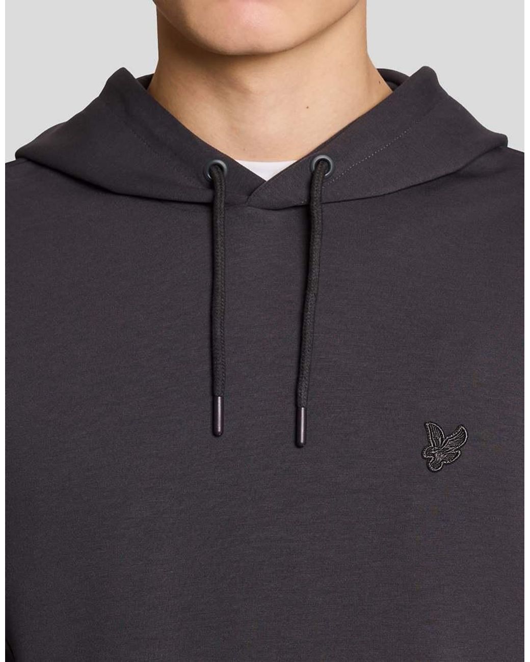 Lyle & Scott Gray Mid Layers Relaxed Interlock Hoodie for men