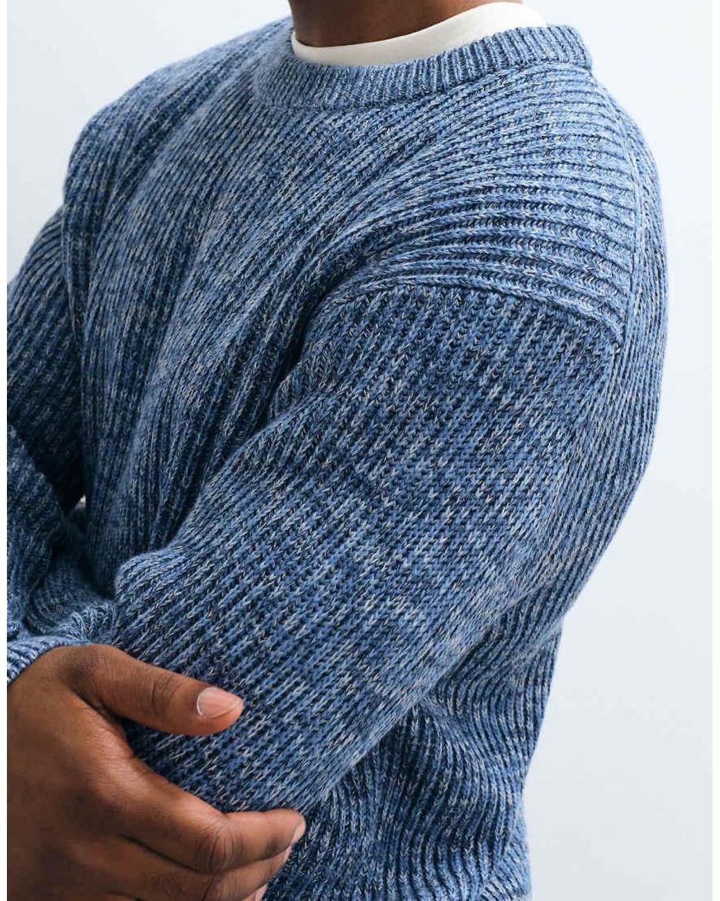 SELECTED Blue Knit Sweater for men