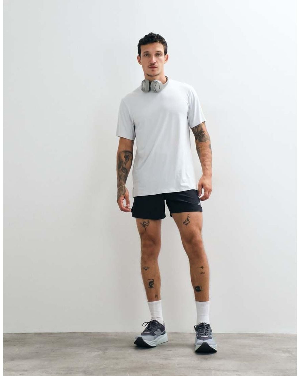 New Balance White Rc 5 Inch Short for men