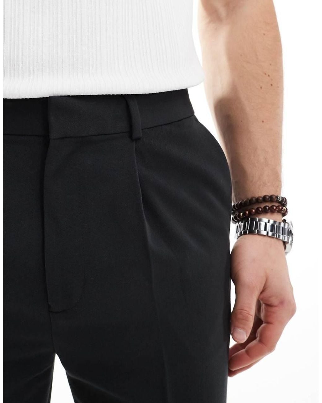ASOS Blue Tapered Smart Trousers for men