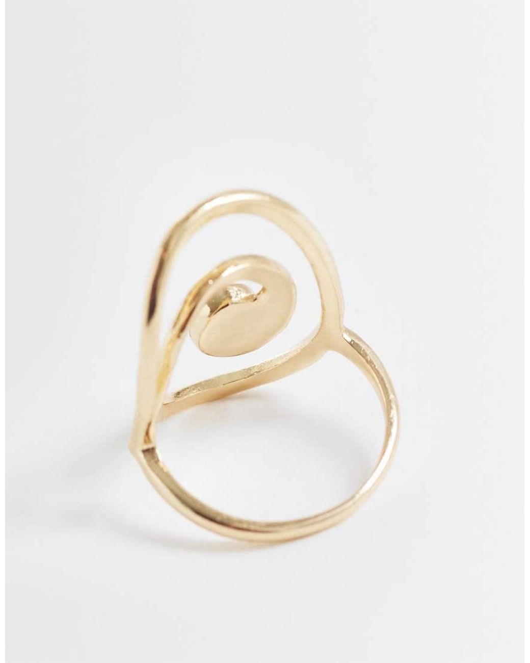 ASOS White Ring With Swirl Design