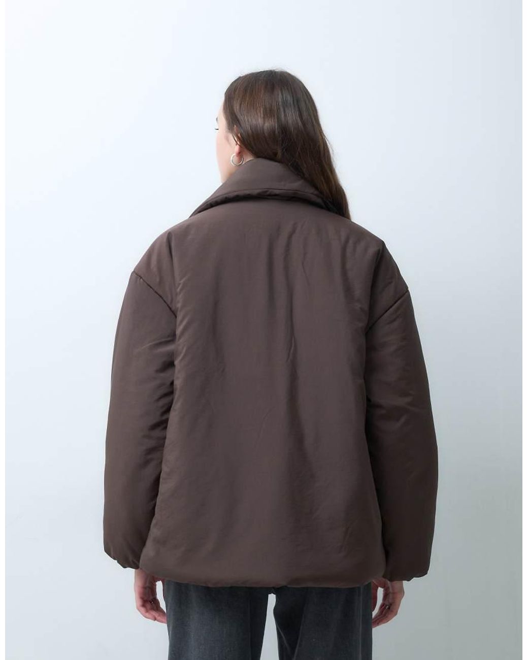 Object Black Button Front Quilted Jacket With Scarf Detail