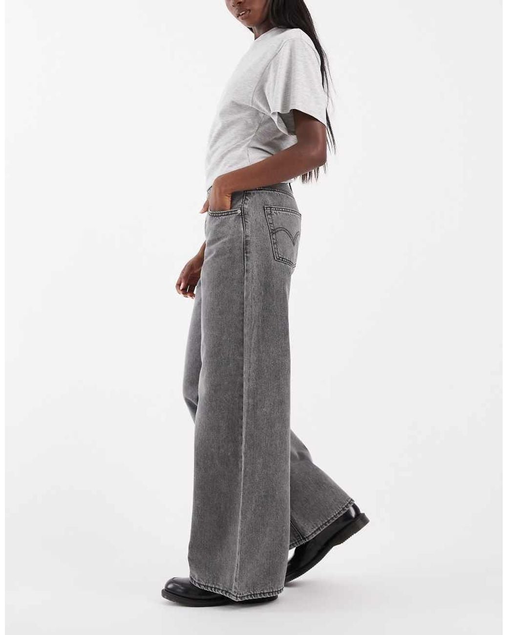 Levi's White Middy Wide Leg Jeans