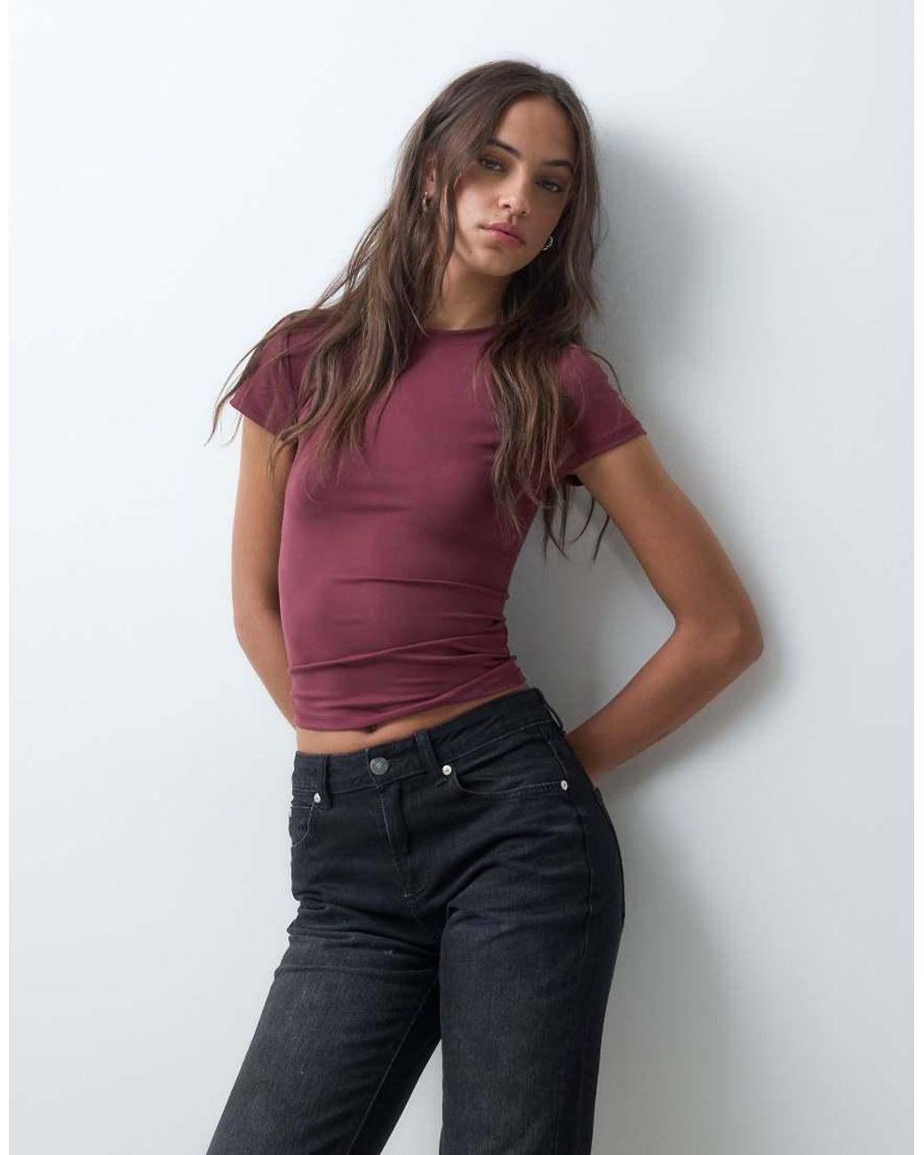 Cotton On Red Short Sleeve Crew Neck