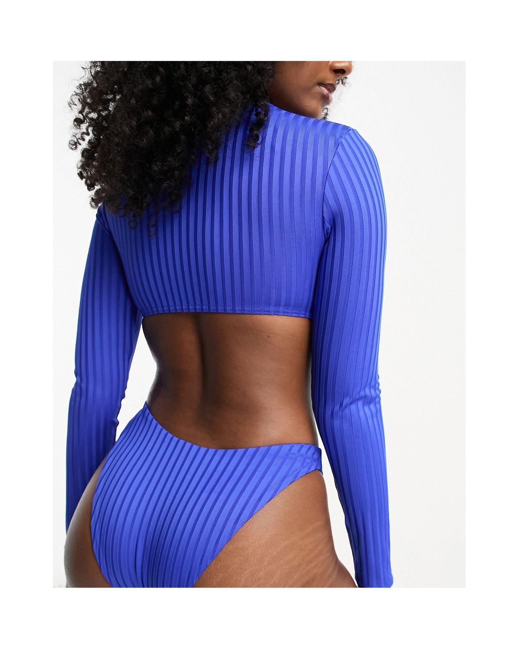Long sleeve tie front sale bikini