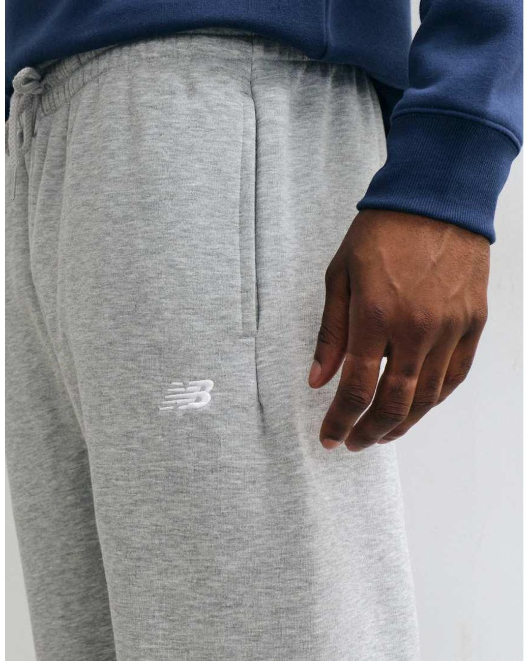 New Balance White Sport Essentials Fleece joggers for men