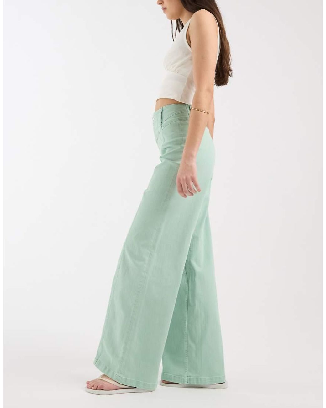 Free People Blue Libre Wide Leg Jeans