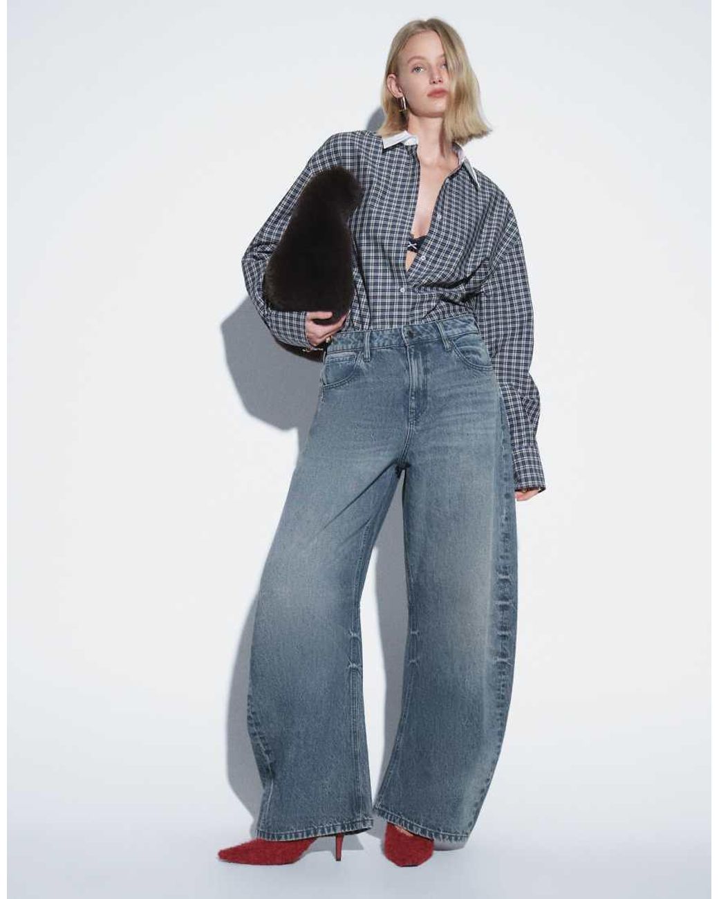 Camisa Boxy Extragrande A-Multi ASOS de color Blue