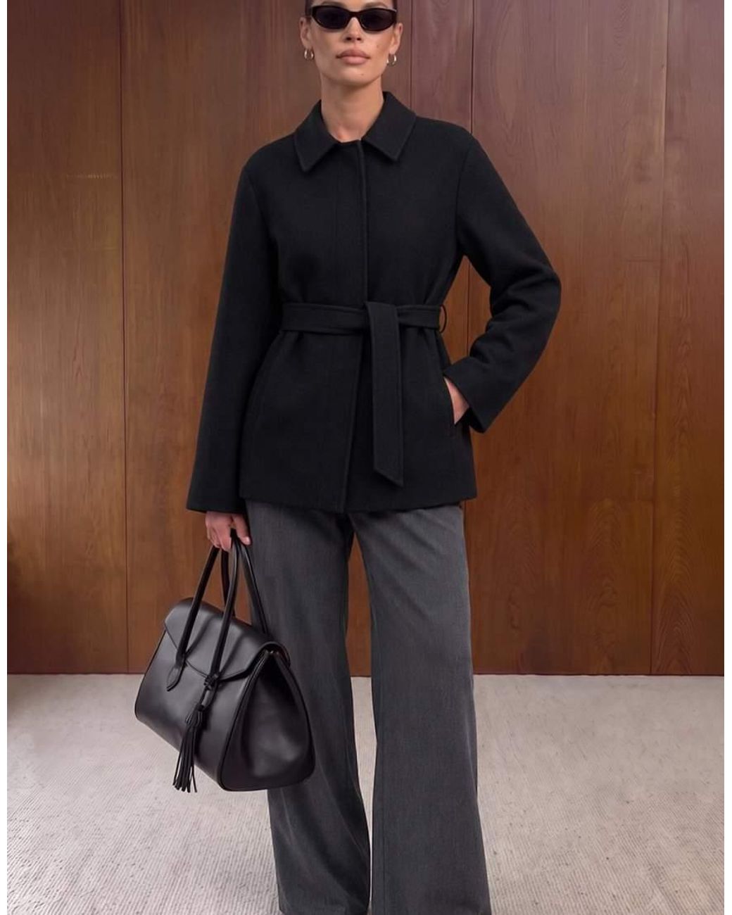 NA-KD Brown Belted Short Coat