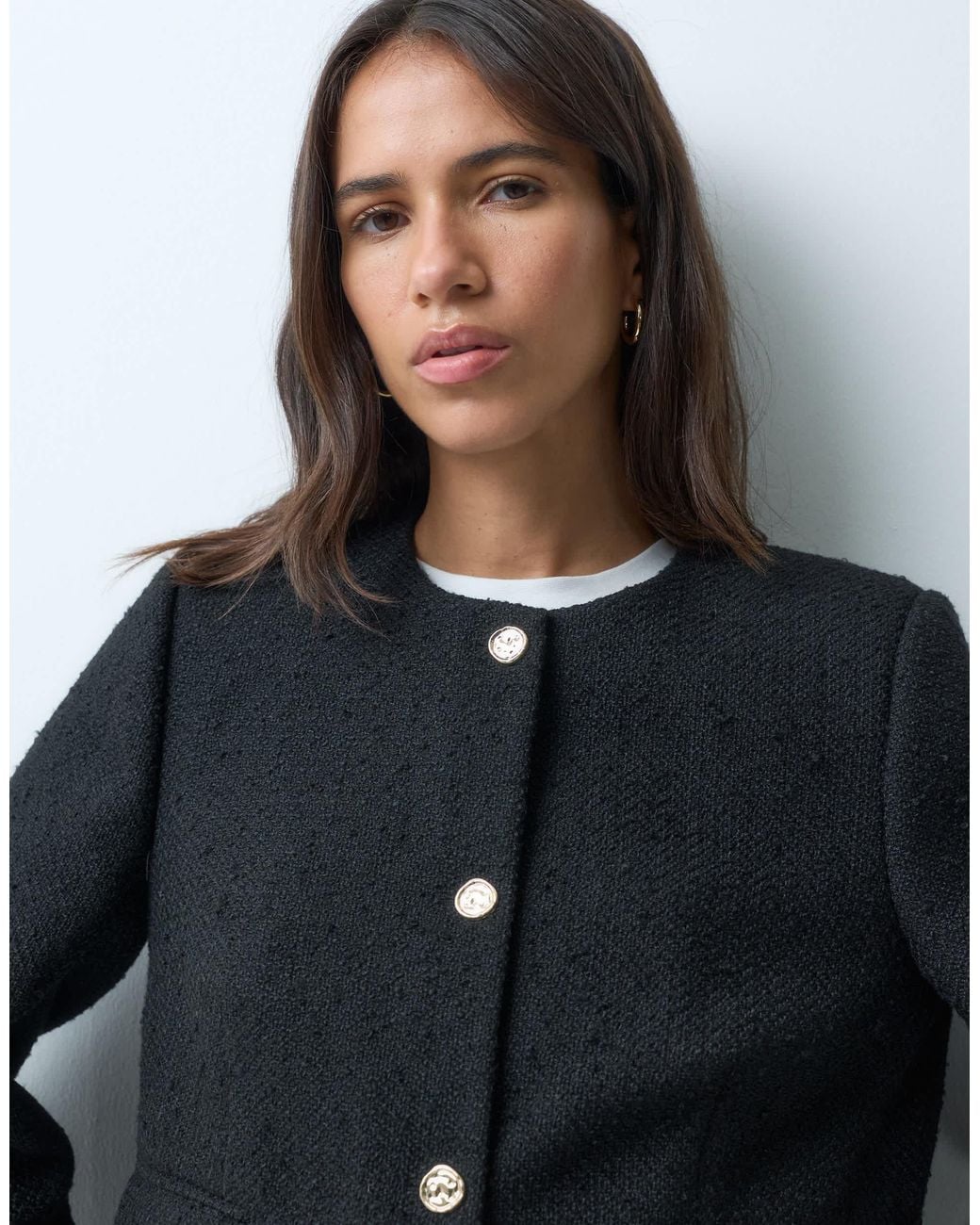 ASOS Blue Tailored Boucle Jacket