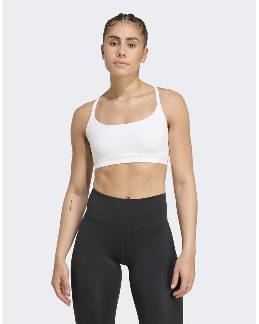 Adidas Originals White All Me Light Support Bra