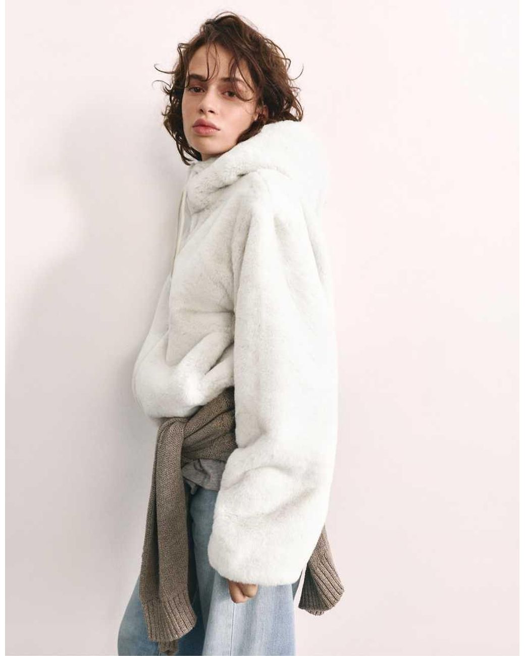 Giacca Con Cappuccio di Pull&Bear in Natural