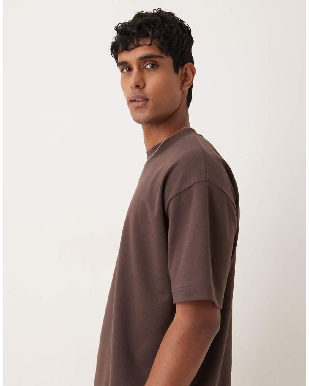 ASOS Brown Heavyweight Oversized T-shirt for men