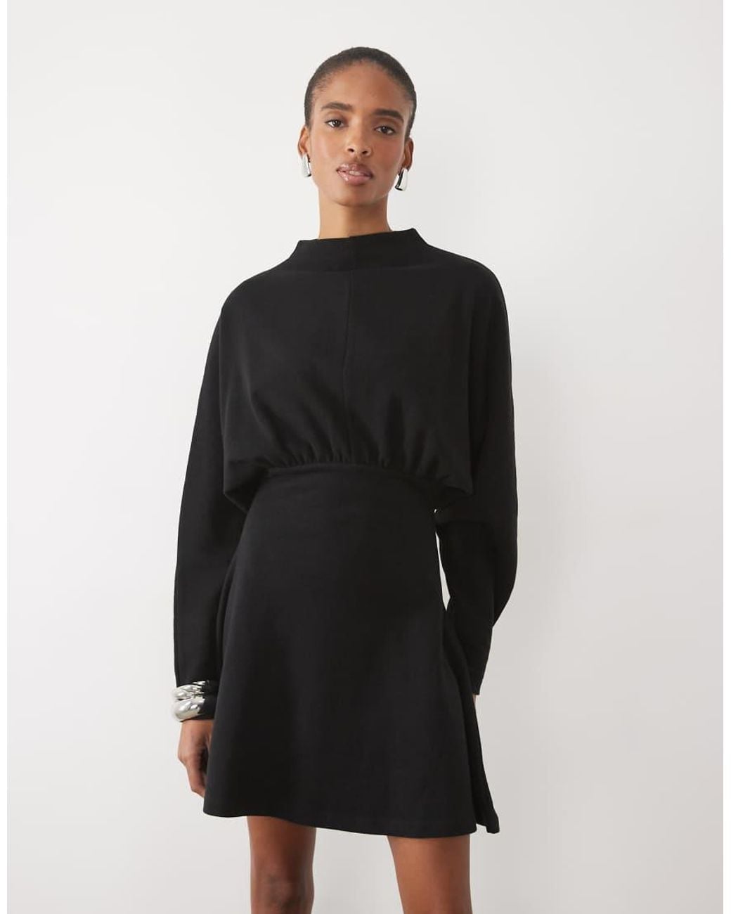 ASOS Black Asos Design Tall Supersoft Cinched Waist Mini Dress