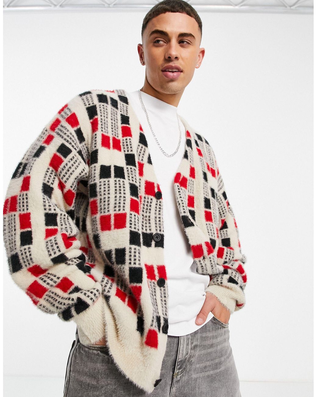 Levi's X Felix The Cat Capsule Cardigan With All Over Logo in Red for Men |  Lyst Australia