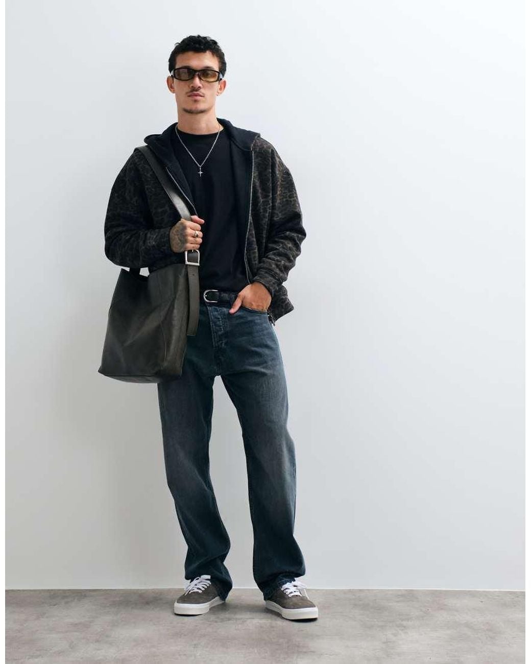 Hollister Black Reversible Zip Up Hoodie for men