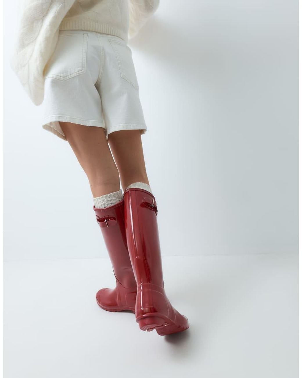 Hunter Red Original Tall Gloss Gumboots
