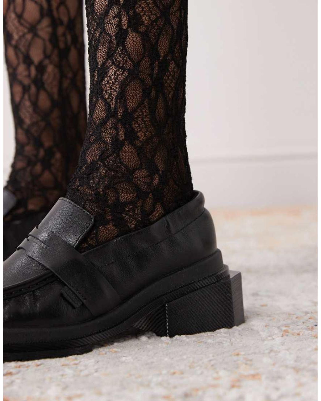 Dr. Martens Black Maybole Ruched Detail Loafers