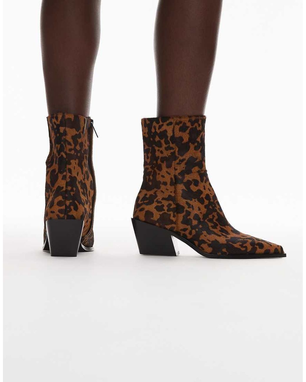 & Other Stories Brown Leather Pointed Heeled Boots