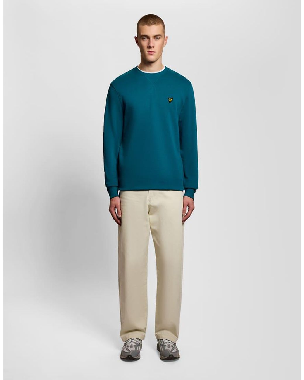Lyle & Scott Blue Mid Layers Crew Neck Sweatshirt for men