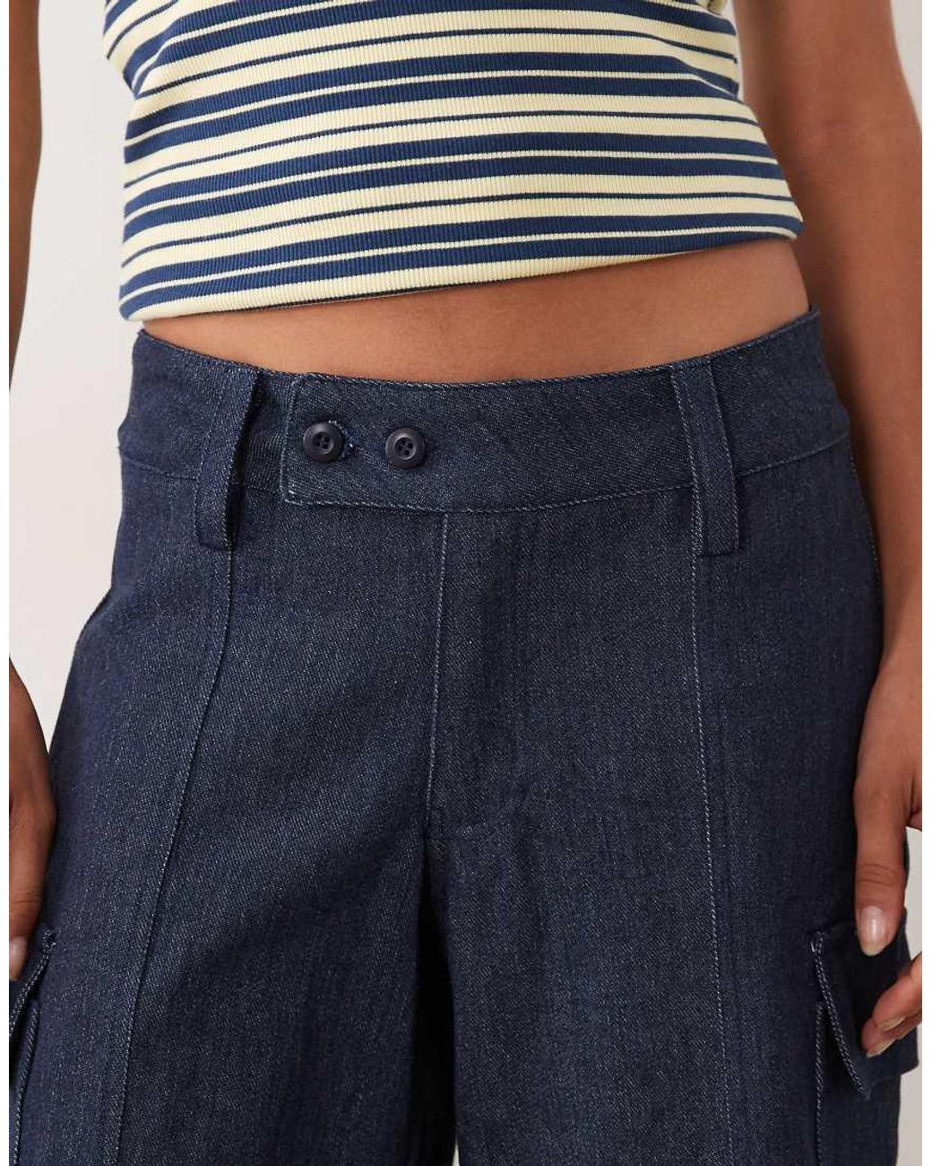 Motel Blue Bensen Cargo Capri Trousers