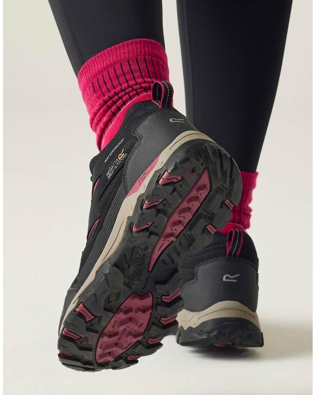 Regatta Black Holcombe Iii Low Waterproof Walking Shoes