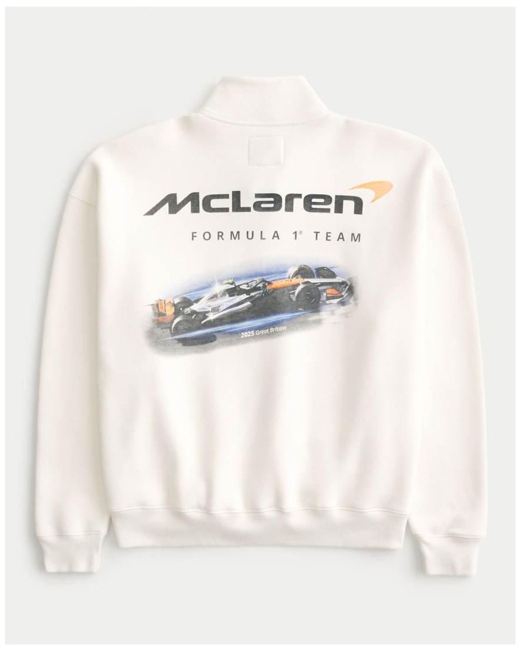 Hollister Natural Boxy Quarter-Zip Mclaren Sweatshirt for men