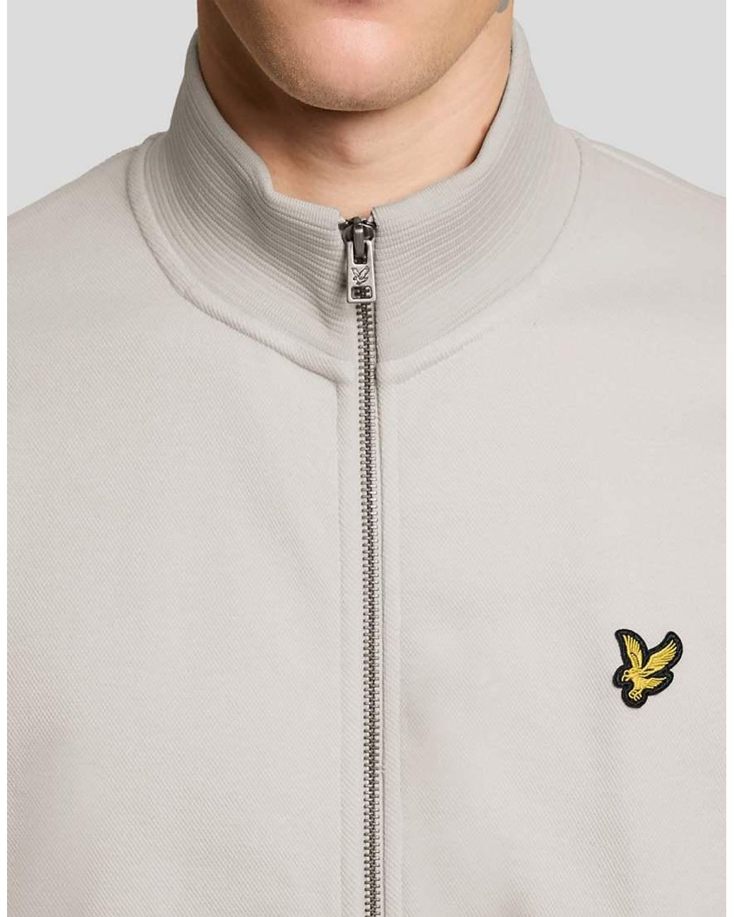 Lyle & Scott Natural Mid Layers Pique Zip Through Sweatshirt for men