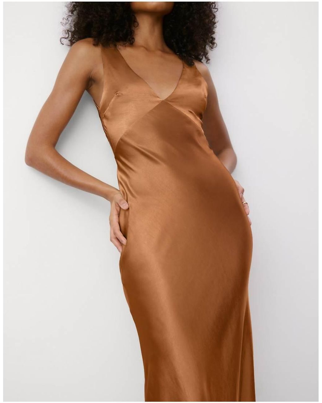 Six Stories Natural Twist Back Satin Bridesmaid Dress