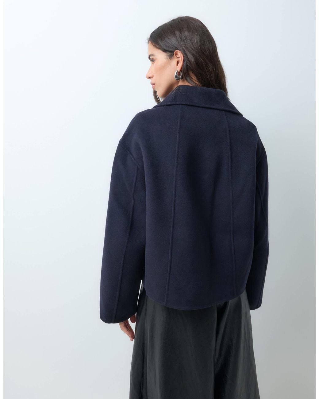 ARKET Blue Double-Faced Wool-Blend Jacket