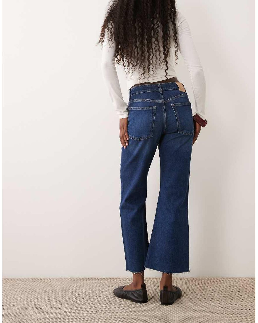 Boss Blue Rinse Wash Wide Leg Jeans