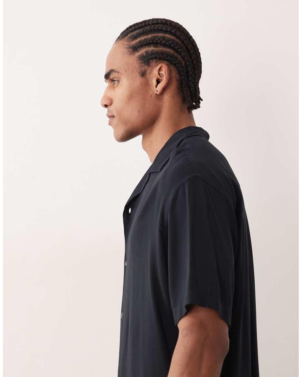 Jack & Jones Black Viscose Shirt for men