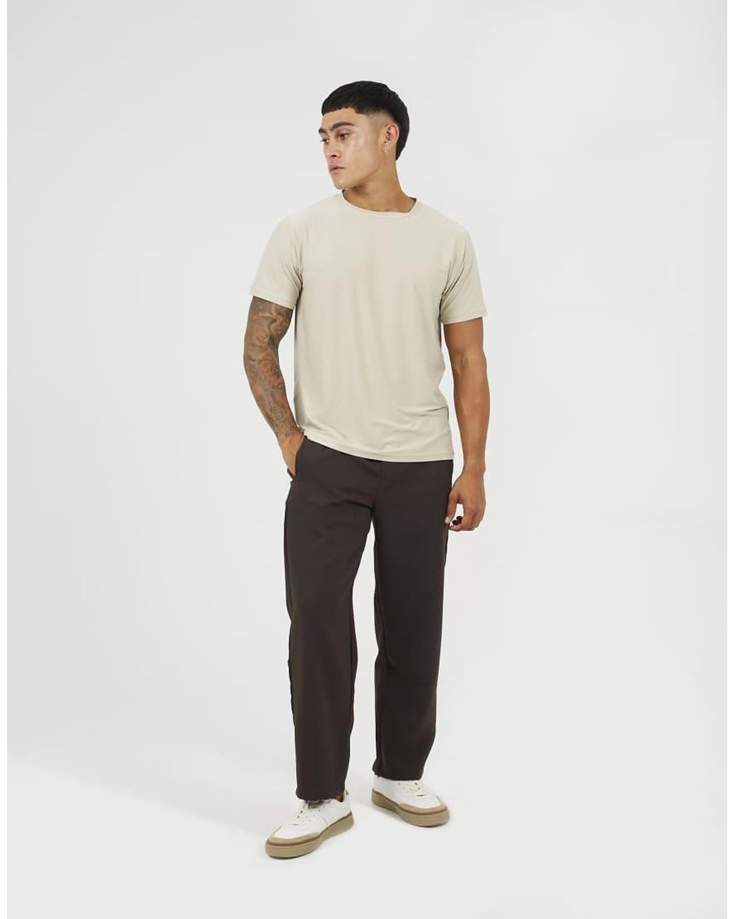 Brave Soul Natural Classic Crew Neck T-Shirt for men
