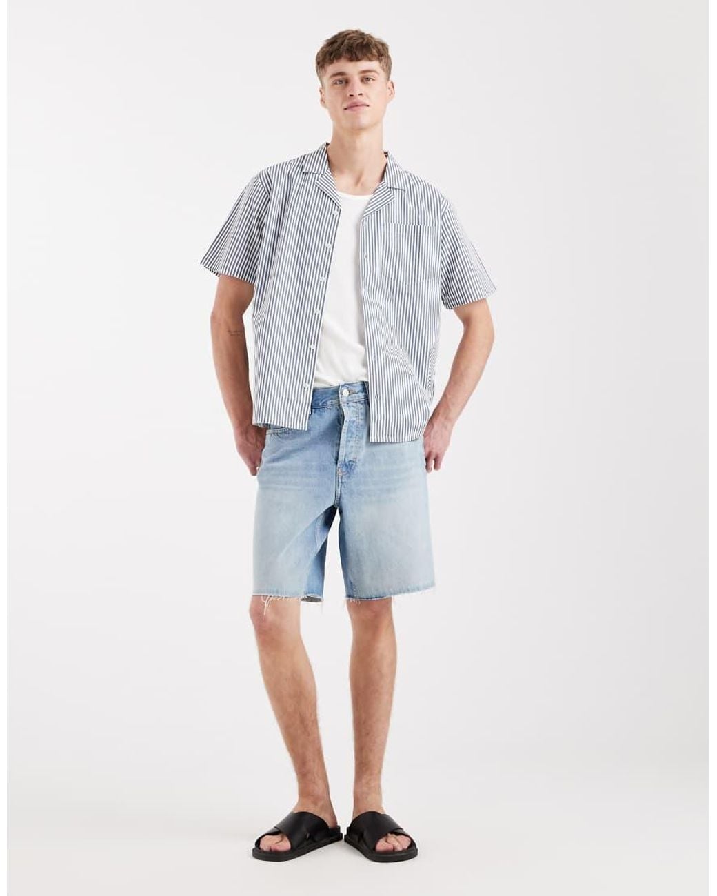 Camisa Playera A Rayas De Sol Beach de hombre de color Blue