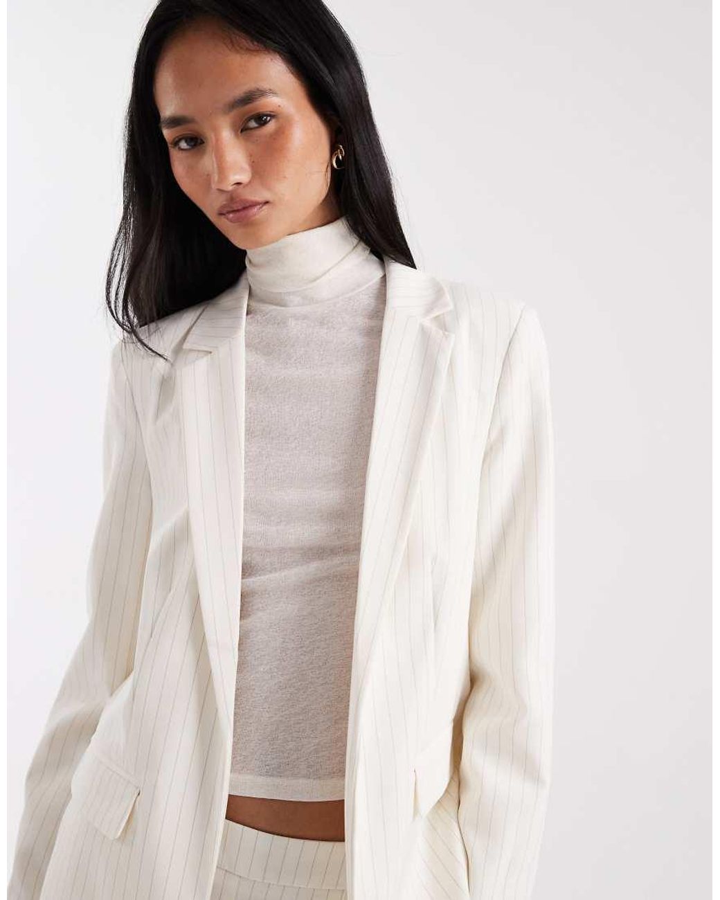 Pieces Natural Tailored Oversized Blazer Co-Ord