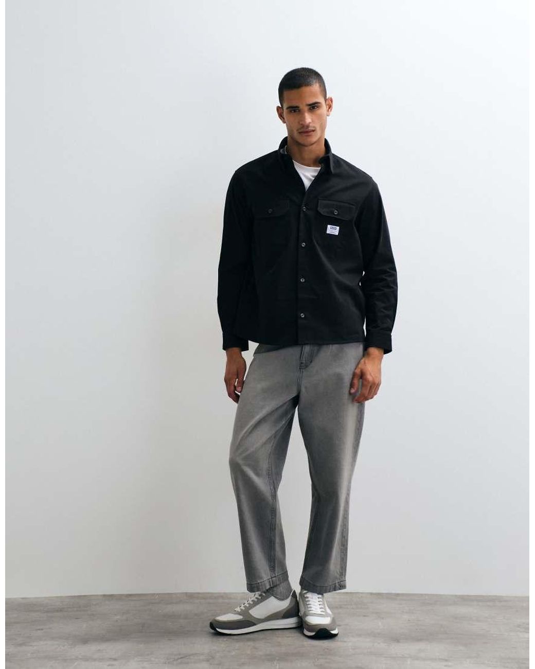 HUGO Black Ekynone Oversized Shirt for men