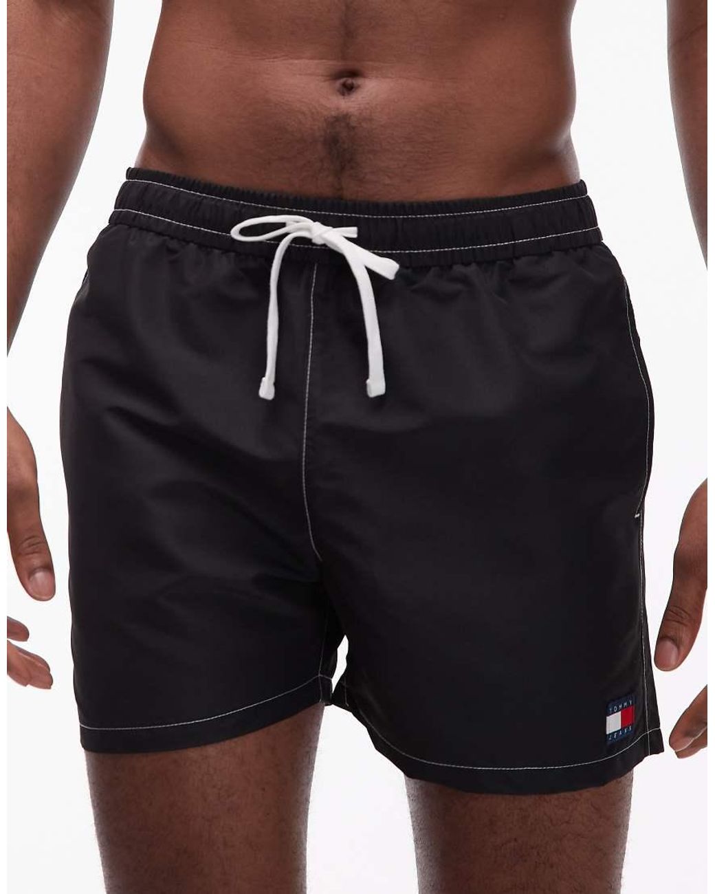 Tommy Hilfiger Red Drawstring Swim Shorts for men