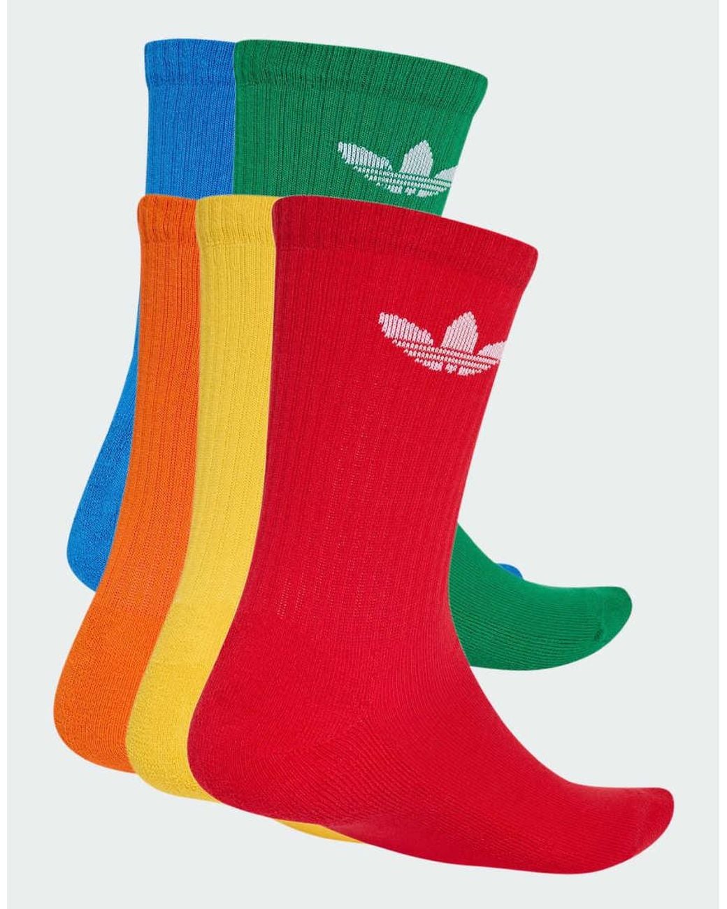 Adidas Originals Red Trefoil Crew Socks 10 Pairs