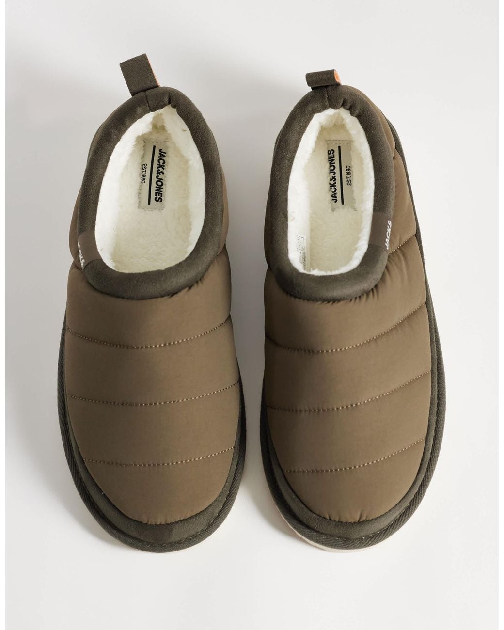 Jack & Jones Brown Puff Mule Slipper for men