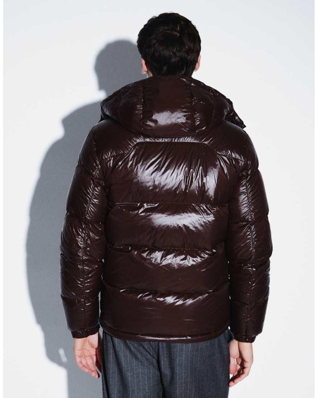 Polo Ralph Lauren Brown Gorham Icon Logo Insulated Glossed Down Puffer Jacket for men